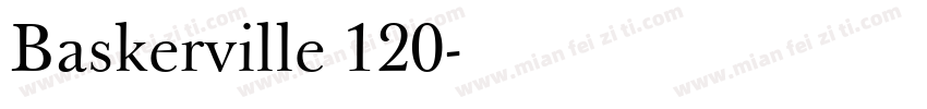 Baskerville 120字体转换